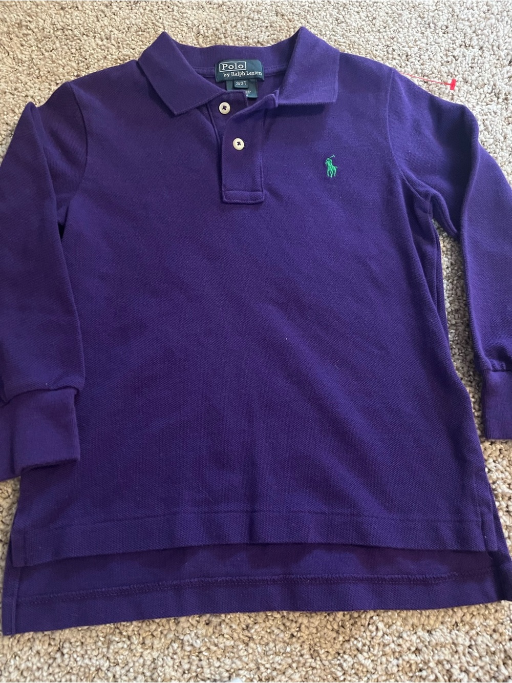 Polo Ralph Lauren Kids Purple Long-Sleeve Polo Shirt